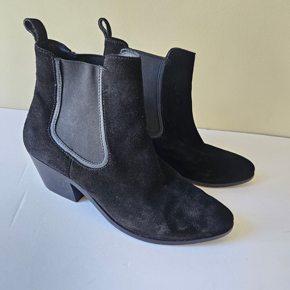 Thursday Boot Co. Women's Duchess Bootie, Size 10 Black Suede Western Chelsea